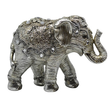 Ankor Ελεφαντάκι Πολυεστερικό Ασημί 10x4x7.5cm (815135)