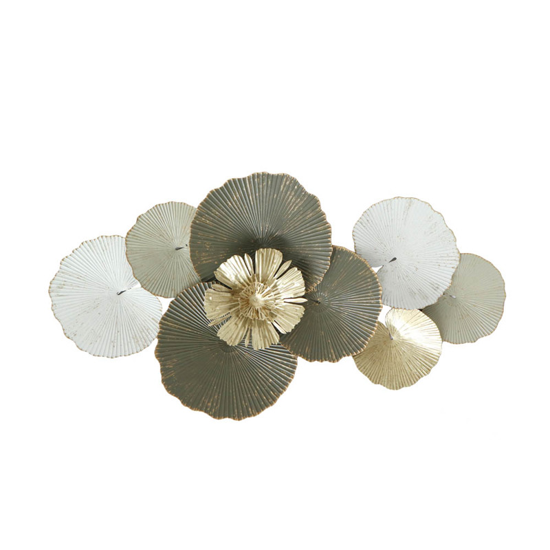 agiovlasitishome Διακοσμητικά τοίχου - ΣΗΜΑΝΤΙΚΟ: Σε περίπτωση διαφοράς τιμής από το κατάστημα ισχύει παντα και μόνο η τιμή του καταστήματος Ankor Διακοσμητικό Τοίχου Μεταλλικό Νούφαρο 93.3x7.6x49