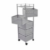 Ankor Troleϊ Apothikefsis me 5 Kalathia Metalliko Ggri 28x28x91cm (830381)