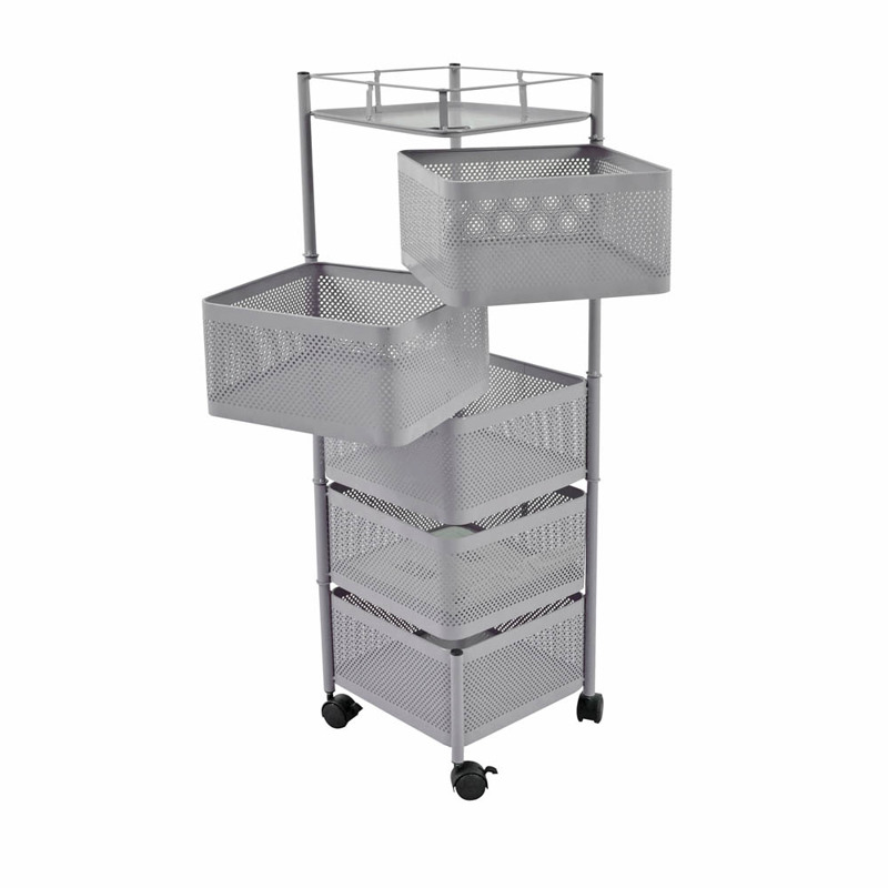 Διακοσμητικά και αξεσουαρ κουζίνας agiovlasitishome - ΣΗΜΑΝΤΙΚΟ: Σε περίπτωση διαφοράς τιμής από το κατάστημα ισχύει παντα και μόνο η τιμή του καταστήματος Ankor Τρόλεϊ Αποθήκευσης με 5 Καλάθια Μεταλλικό Γκρι 28