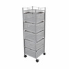 Ankor Troleϊ Apothikefsis me 5 Kalathia Metalliko Ggri 28x28x91cm (830381)