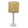 Ankor Portatif Xulino Lefko Antike me Bez Rattan Kapelo 17x17x36cm E14 (833504)