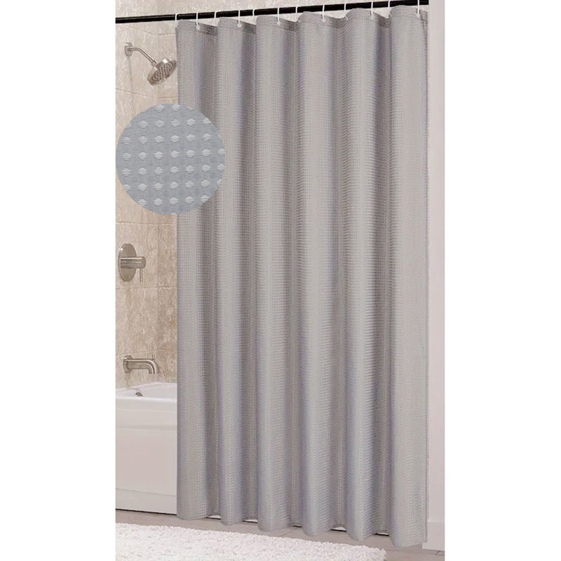 Ankor Κουρτίνα Πολυεστερική Γκρι 180x200cm με 12 Κρίκου