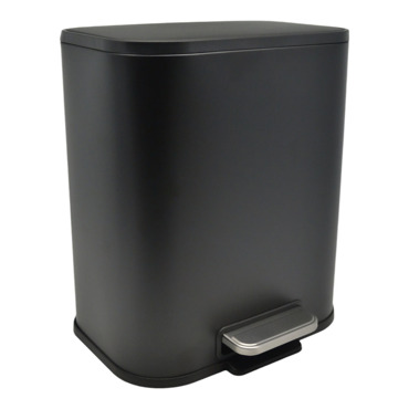 Ankor Καλάθι Μπάνιου Soul 5Lt Soft Close Μεταλλικό Μαύρο Ματ 24x19.4x29.1cm (837540)