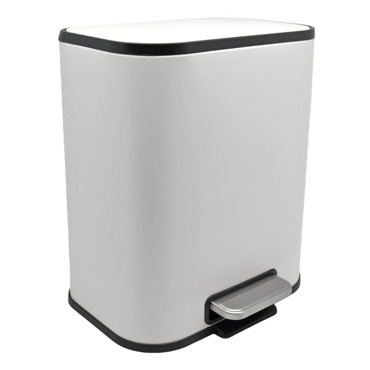 Ankor Καλάθι Μπάνιου Soul 5Lt Soft Close Μεταλλικό Λευκό Ματ 24x19.4x29.1cm (837564)