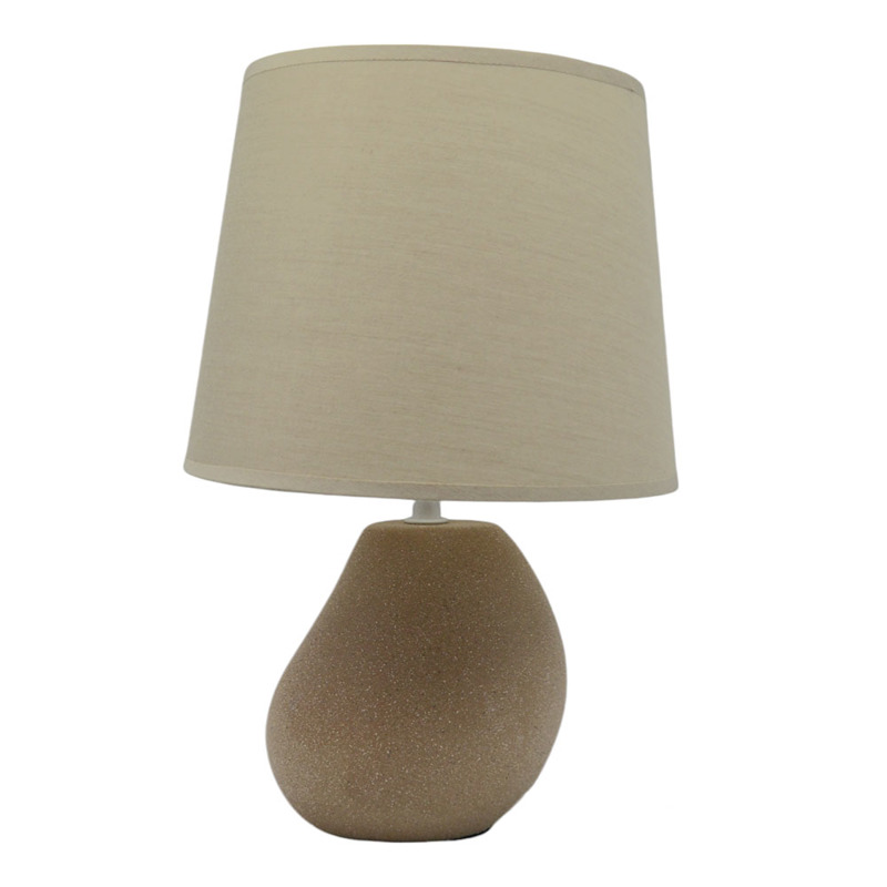 Ankor Πορτατίφ Κεραμικό Καφέ Σαγρέ με Μπεζ Καπέλο 22x9x