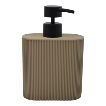 Ankor Dispenser Πολυεστερικό Ριγέ Taupe Ματ 10.5x5x16.5cm 841615