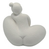 Ankor Diakosmitiko Keramiko Gynaikeia Figura Lefko Mat 17.5x15x16cm (842940)