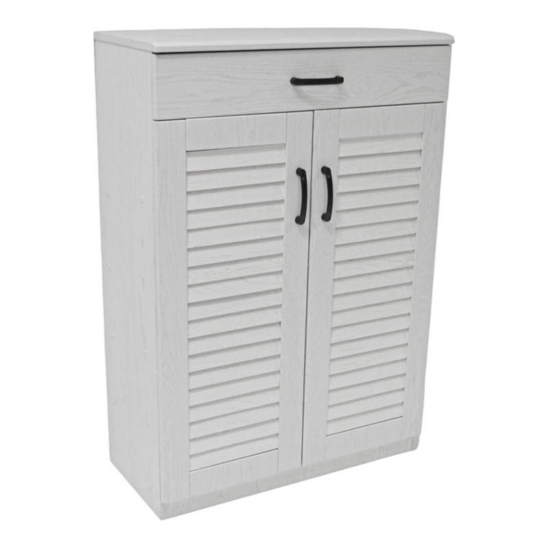 Ankor Παπουτσοθήκη Ντουλάπι με Συρτάρι Ξύλινο Λευκό 68x