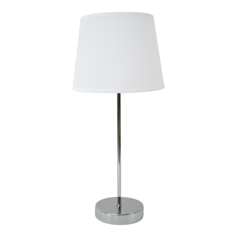 Ankor Φωτιστικό Επιτραπέζιο Μεταλλικό Ασημί με Άσπρο Κα