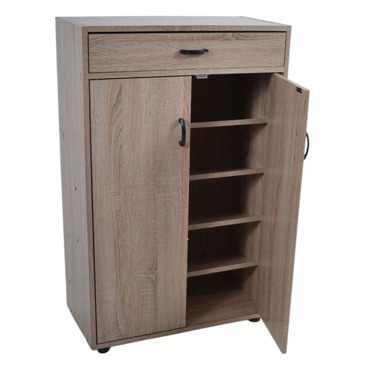 Ankor Παπουτσοθήκη Ντουλάπι με Συρτάρι Ξύλινο σε Φυσικό Χρώμα 60x30x95cm (845903)