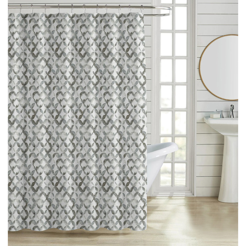 Ankor Κουρτίνα Μπάνιου Πολυεστερική 180x200cm με 12 Κρί