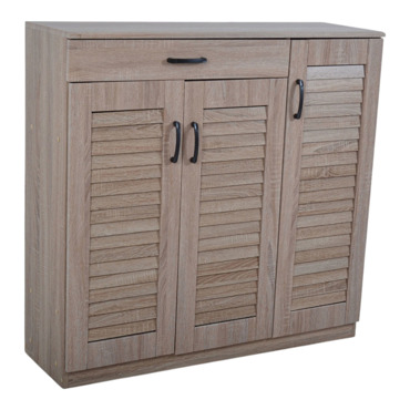 Ankor Παπουτσοθήκη Ντουλάπι Διπλό με Συρτάρι Ξύλινο σε Φυσικό Χρώμα 102x32x98cm (849130)