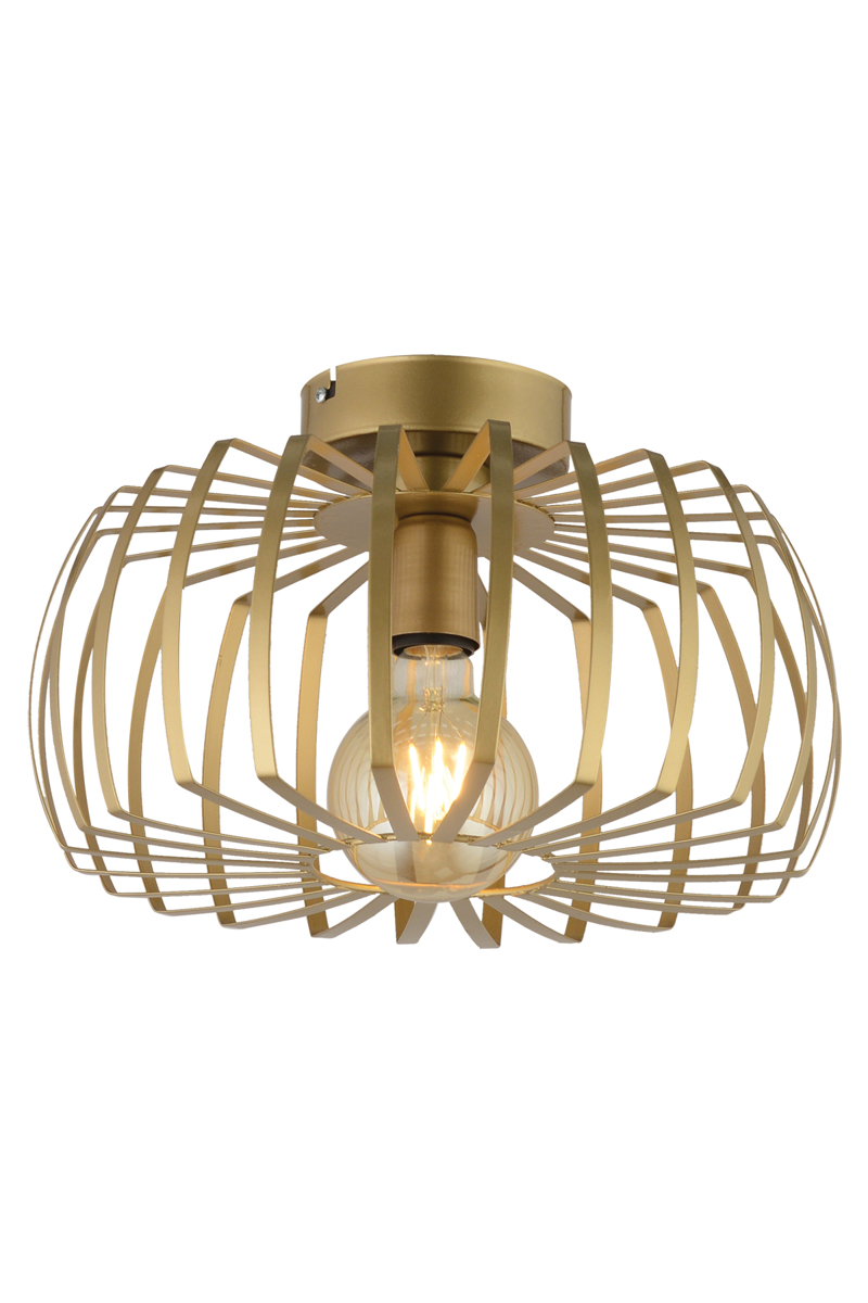 ARlight - ΣΗΜΑΝΤΙΚΟ: Σε περίπτωση διαφοράς τιμής από το κατάστημα ισχύει παντα και μόνο η τιμή του καταστήματος ArLight CCT 1256 AB Πλαφονιέρα Αράχνη Μονόφωτη Χρυσή Ε2