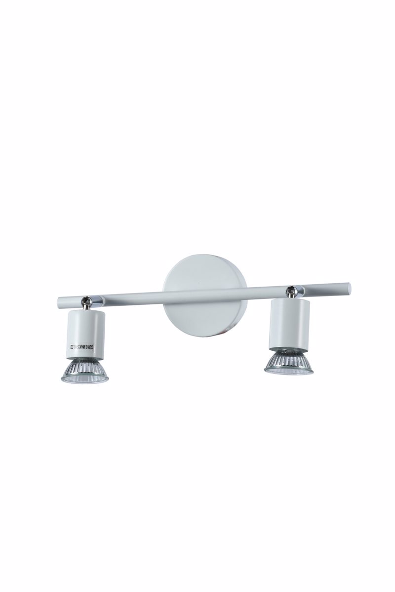 ARlight - ΣΗΜΑΝΤΙΚΟ: Σε περίπτωση διαφοράς τιμής από το κατάστημα ισχύει παντα και μόνο η τιμή του καταστήματος ArLight WLC 5215-2 WH Σπότ Τοίχου Ράγα Δίφωτη Λευκή GU1