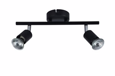 ArLight WLC 5215-2 ΒΚ Σποτ Ράγα Δίφωτη Μαύρη GU10 32x9x13cm 0064207