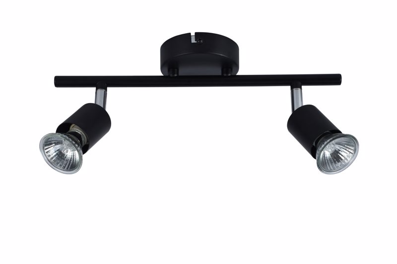 Φωτιστικά agiovlasitishome - ΣΗΜΑΝΤΙΚΟ: Σε περίπτωση διαφοράς τιμής από το κατάστημα ισχύει παντα και μόνο η τιμή του καταστήματος ArLight WLC 5215-2 ΒΚ Σποτ Ράγα Δίφωτη Μαύρη GU10 32x9x