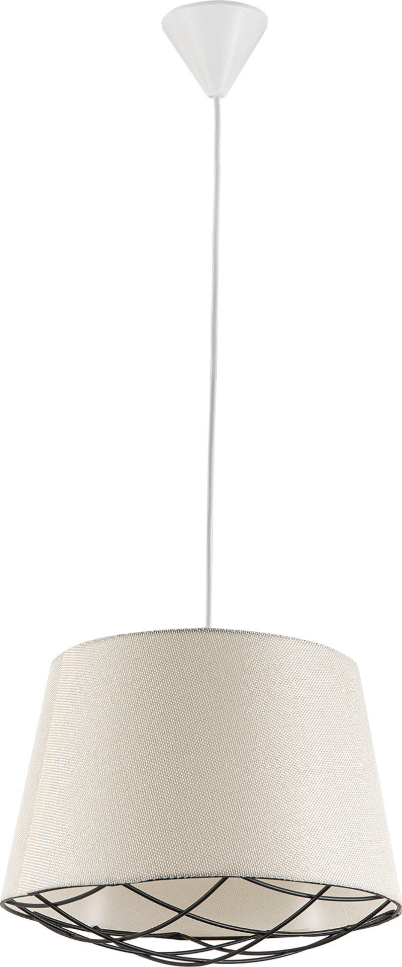 ArLight Κρεμαστό Φωτιστικό Οροφής PDT 6096-30 BG Μονόφωτο Υφασμάτινο με Πλέγμα Ε27 Φ30x100cm 0083531