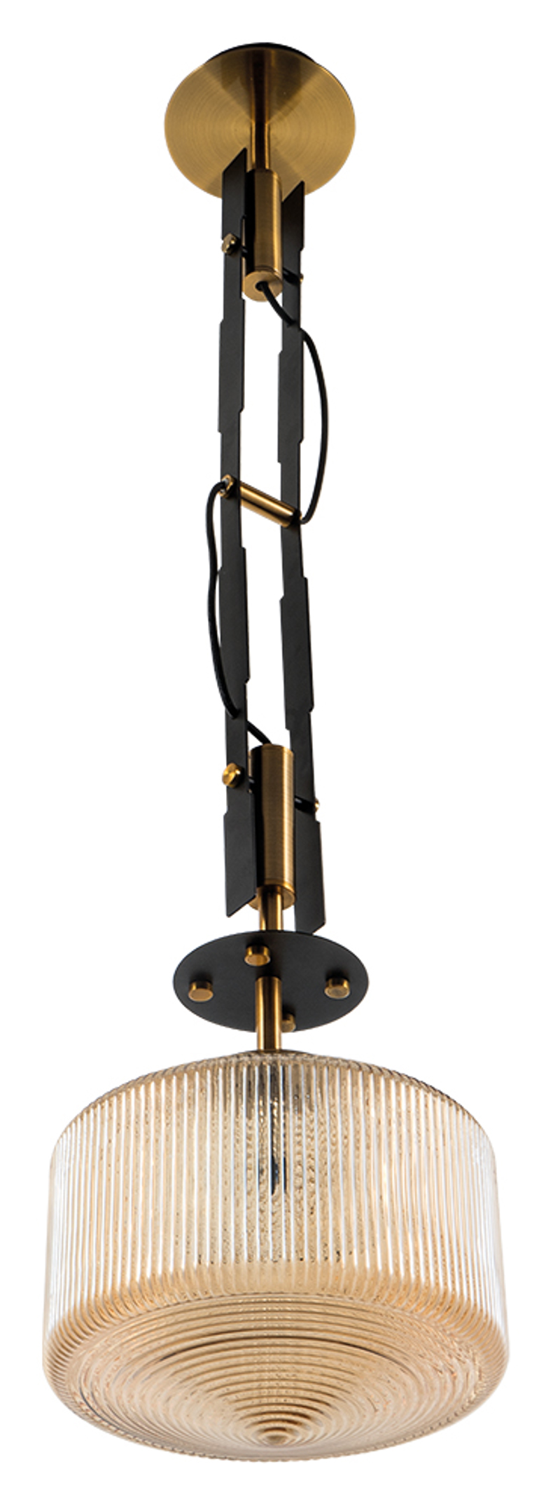 ArLight Κρεμαστό Φωτιστικό Οροφής PDC 1480 Μονόφωτο Γυάλινο Μελί Ε27 Φ28x110cm 0084493