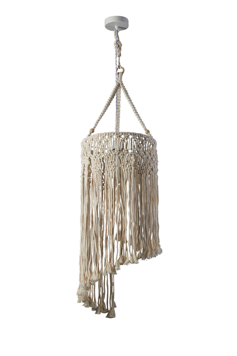 ARlight - ΣΗΜΑΝΤΙΚΟ: Σε περίπτωση διαφοράς τιμής από το κατάστημα ισχύει παντα και μόνο η τιμή του καταστήματος ArLight PDC 6820 Κρεμαστό Φωτιστικό Οροφής Μακραμέ Λευκ