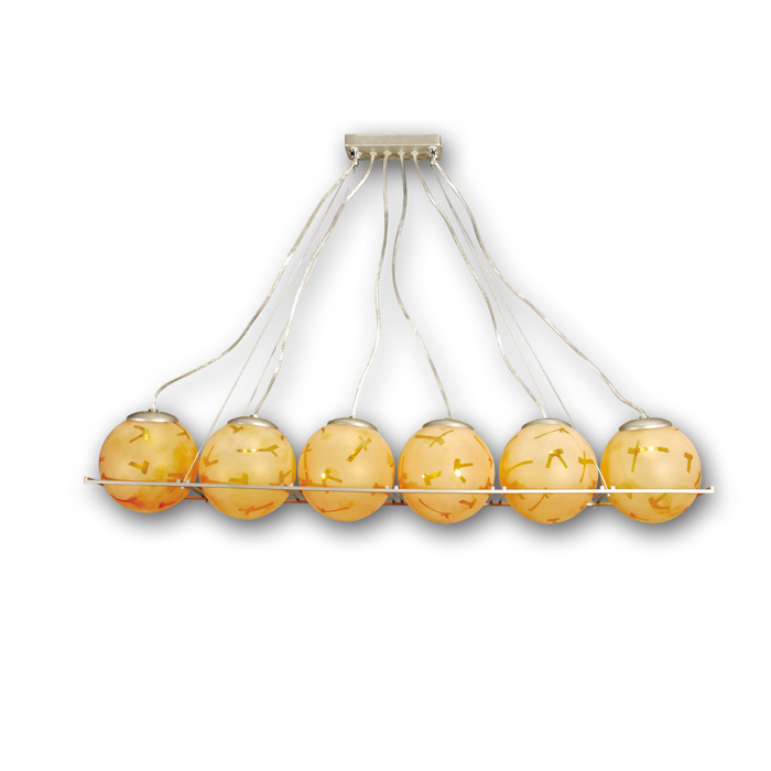 ArLight TZ 2020-6 Kremasto Fotistiko Orofis Exafoto Gyalino Krem/Nikel E27 91x15x65cm 0103091