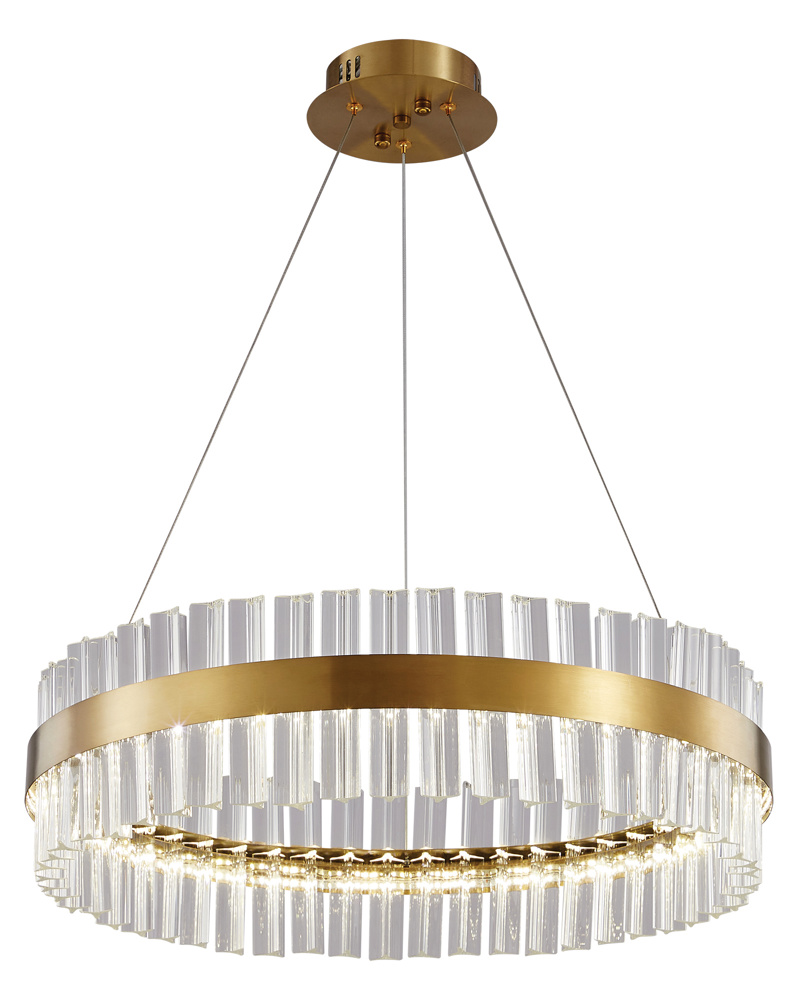 ArLight PDC 707-60 Κρεμαστό Φωτιστικό Οροφής Μεταλλικό Οξυντέ με Κρύσταλλα LED Φυσικό Λευκό Φ60x100cm 0104506