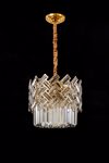 ArLight PDC 2093-6 GD Poluelaios Exafotos Xrusos me Stavrota Krustalla Diafana E14 F40x100cm 0104514