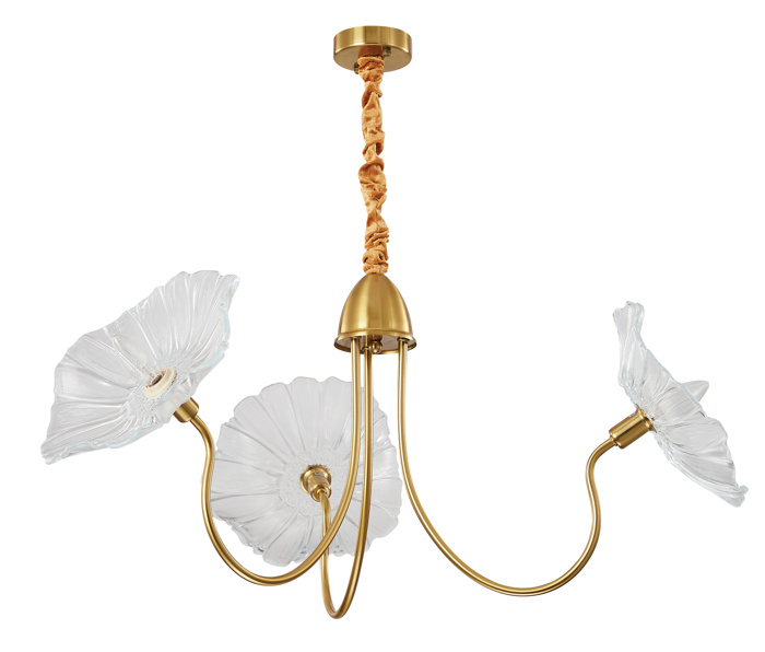 ArLight PDC 2046-3 Kremasto Fotistiko Orofis Vintage Trifoto Xruso me Lefko Gyali Louloudi E14 F90x100cm 0104519