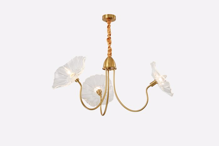 ArLight PDC 2046-3 Kremasto Fotistiko Orofis Vintage Trifoto Xruso me Lefko Gyali Louloudi E14 F90x100cm 0104519