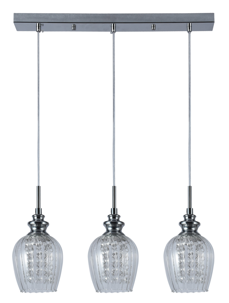 Φωτιστικά agiovlasitishome - ΣΗΜΑΝΤΙΚΟ: Σε περίπτωση διαφοράς τιμής από το κατάστημα ισχύει παντα και μόνο η τιμή του καταστήματος ArLight PDC 1254-3 Ράγα Οροφής Τρίφωτη Νίκελ με Κρύσταλ