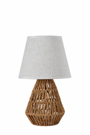 ArLight TLC 6322 Πορτατίφ με Βάση από Σχοινί και Μπεζ Καπέλο Μονόφωτο Ε27 Φ25x40cm 0204018