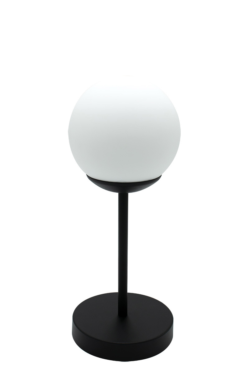 ARlight - ΣΗΜΑΝΤΙΚΟ: Σε περίπτωση διαφοράς τιμής από το κατάστημα ισχύει παντα και μόνο η τιμή του καταστήματος ArLight TLA 340 Πορτατίφ Μονόφωτο Μαύρο με Οπαλίνα Μπάλ