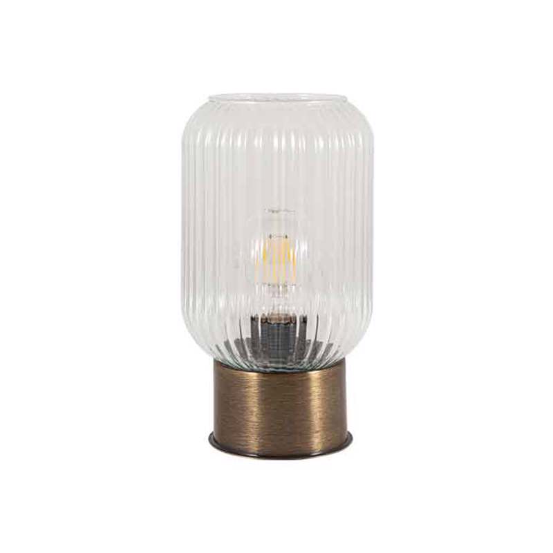 Φωτιστικά agiovlasitishome - ΣΗΜΑΝΤΙΚΟ: Σε περίπτωση διαφοράς τιμής από το κατάστημα ισχύει παντα και μόνο η τιμή του καταστήματος ArLight TLA 1257 TR Πορτατίφ με Διάφανο Γυαλί Ριγέ Μονό