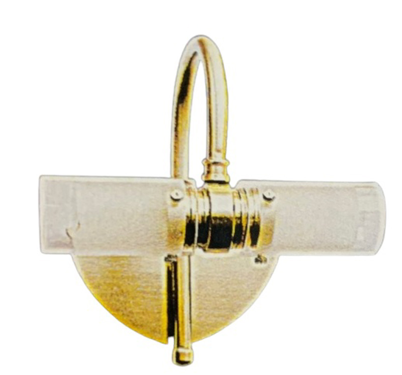 ArLight GP 15 G Δίφωτη Απλίκα Τοίχου Κούρμπα Μεταλλική 