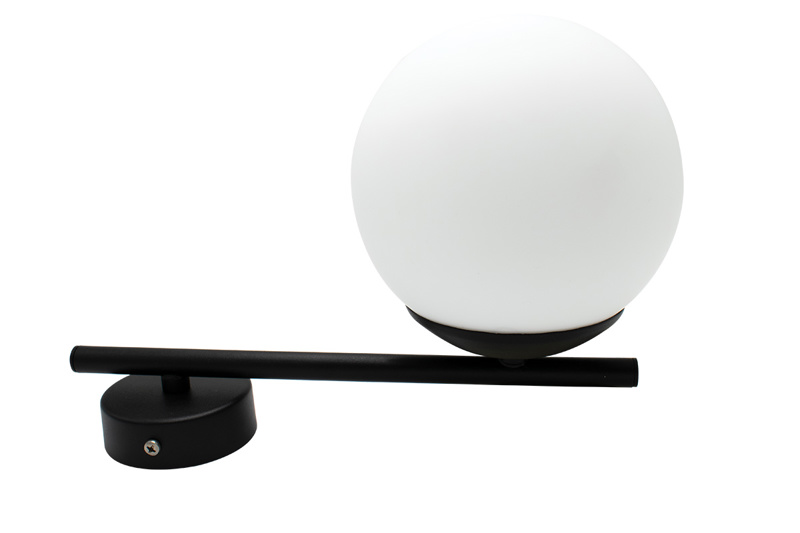 ArLight Απλίκα Τοίχου WLA 340 Μονόφωτη με Οπαλίνα Μπάλα