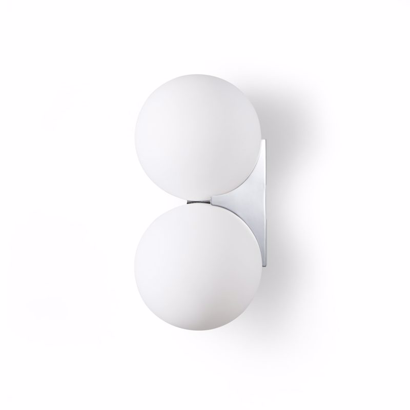 ArLight WLC 2477-2 CR Απλίκα Τοίχου Δίφωτη με Μπάλες Οπ