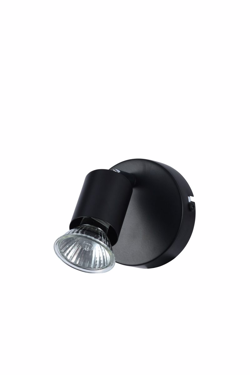 ArLight WLC 5215-1 BK Σπότ Τοίχου Μαύρο Μονόφωτο GU10 Φ