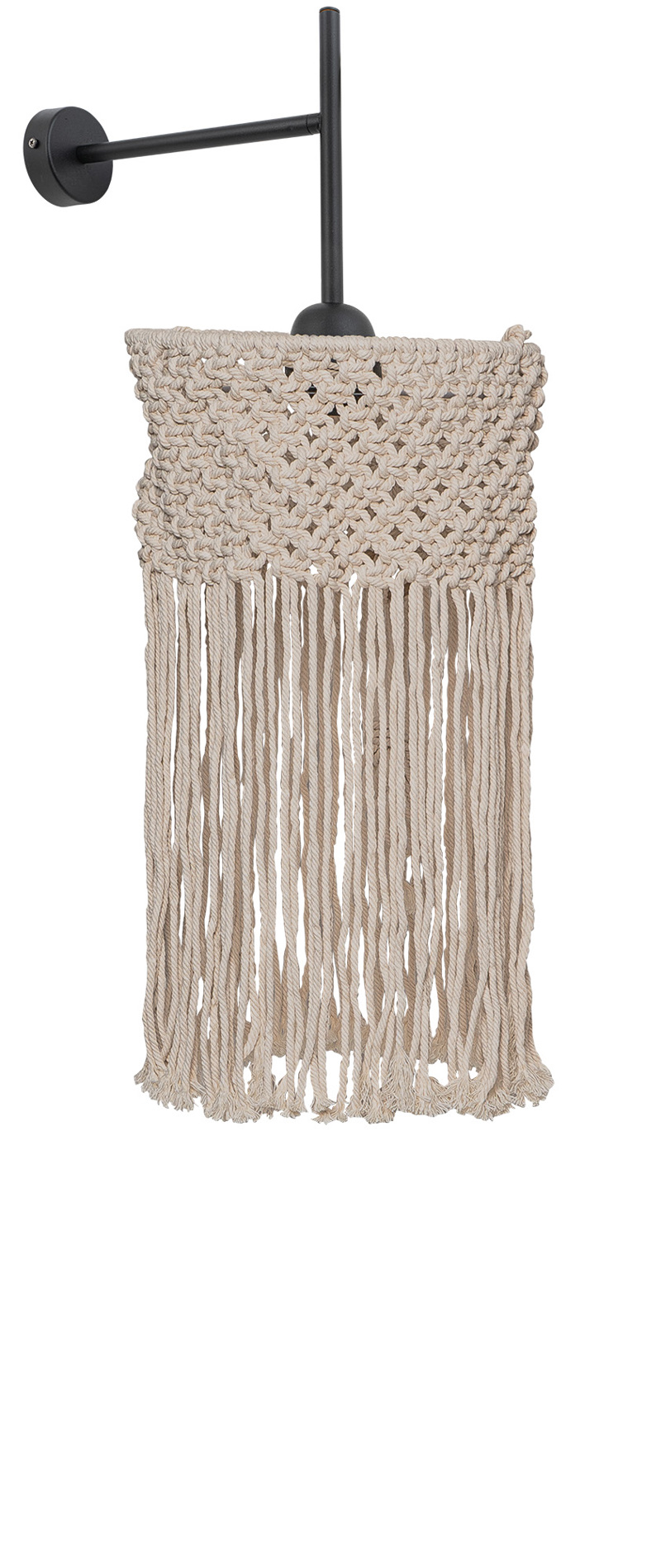 Φωτιστικά agiovlasitishome - ΣΗΜΑΝΤΙΚΟ: Σε περίπτωση διαφοράς τιμής από το κατάστημα ισχύει παντα και μόνο η τιμή του καταστήματος ArLight WLA 6817 Απλίκα Τοίχου Μαύρη με Μακραμέ Καπέλο