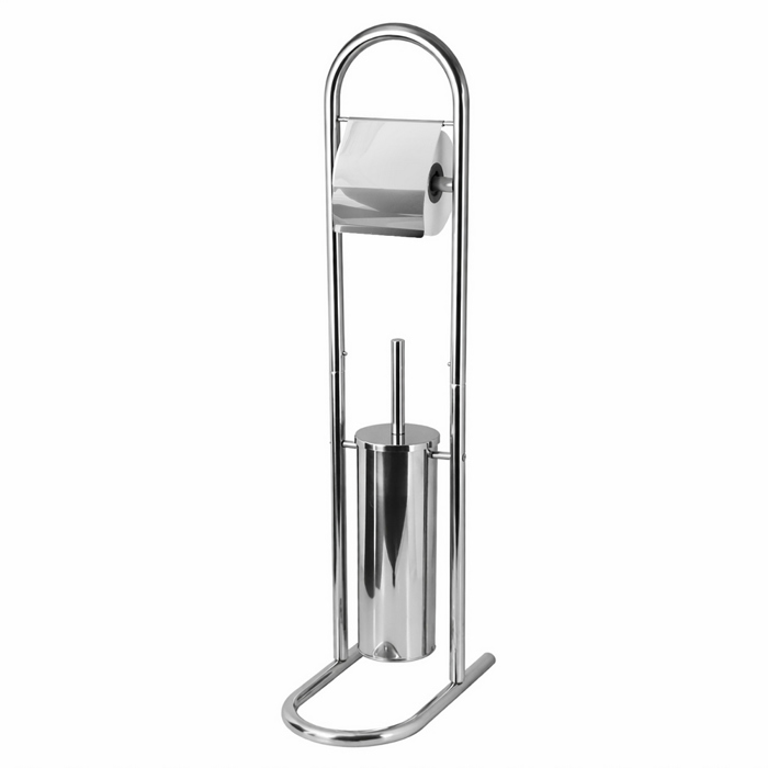 Stant Xartiou ugias kai Piggal Metalliko Chrome 17.5x29.5x79.5cm AWD02070037