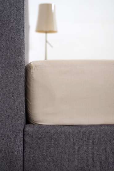 Βιοκαρπέτ Home Σεντόνι Home 'View' με λάστιχο - Ecru Μονό 100x200cm +35cm