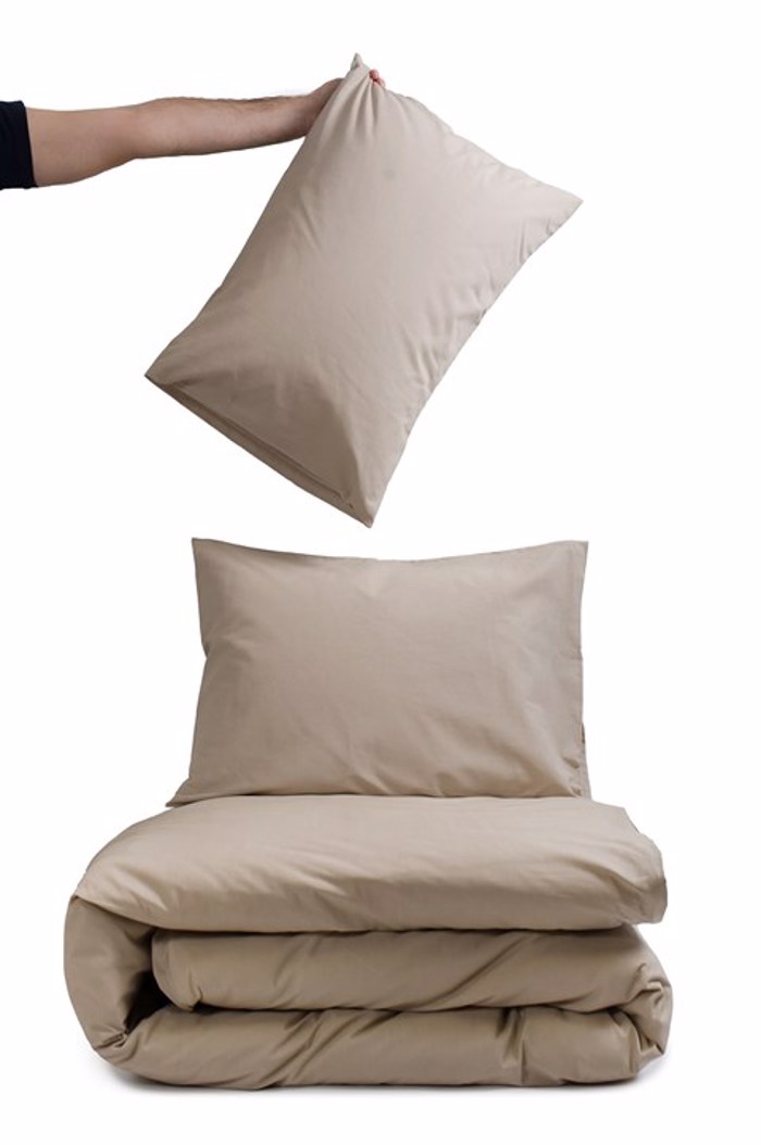 Βιοκαρπέτ Home Σετ Υπέρδιπλη Παπλωματοθήκη Home 'View' Beige/Greize 225x245cm Biokarpet Home Set uperdipli Paplomatothiki Home 'View' Beige/Greize 225x245cm