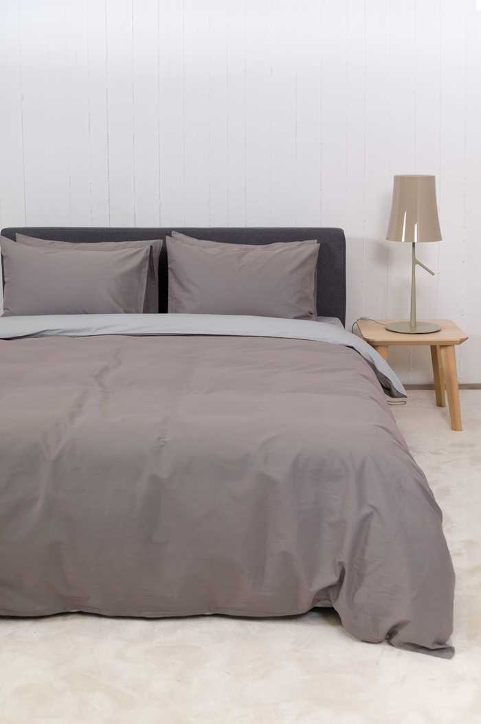 Βιοκαρπέτ Home Σετ Μονή Παπλωματοθήκη Home 'View' Dark Grey/Light Grey 165x245cm Biokarpet Home Set Moni Paplomatothiki Home 'View' Dark Grey/Light Grey 165x245cm