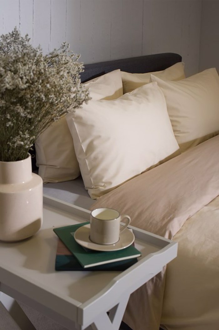 Βιοκαρπέτ Home Σετ Μονή Παπλωματοθήκη Home 'View' Ecru/Beige 165x245cm Biokarpet Home Set Moni Paplomatothiki Home 'View' Ecru/Beige 165x245cm