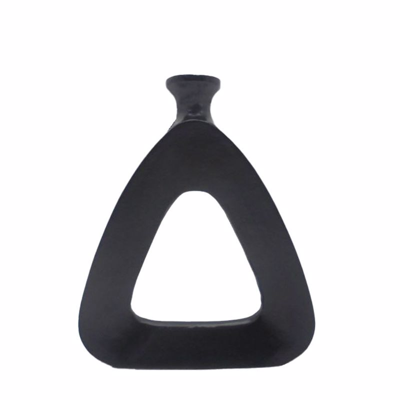 InTheBox - Maison ABSTRACT TRIANGLE Βάζο Αλουμινίου Μαύ