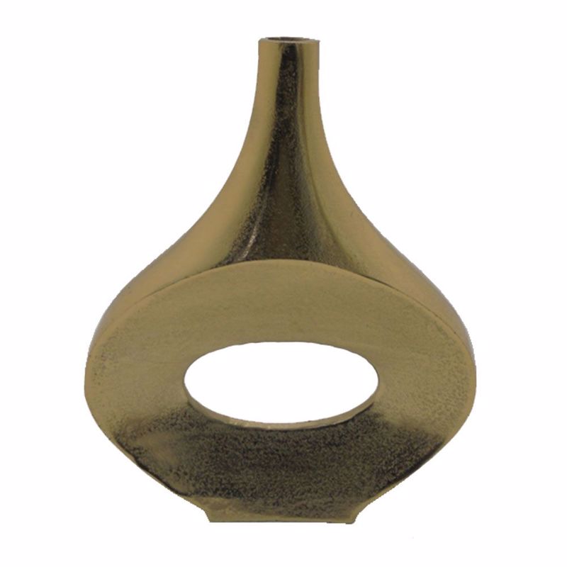 InTheBox - Maison ADEL OVAL Βάζο Αλουμινίου Χρυσό 28x7x