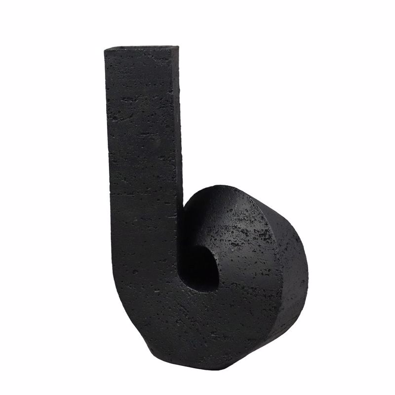 InTheBox - Maison SIGNE Βάζο Resin Μαύρο 19x17x30cm 029