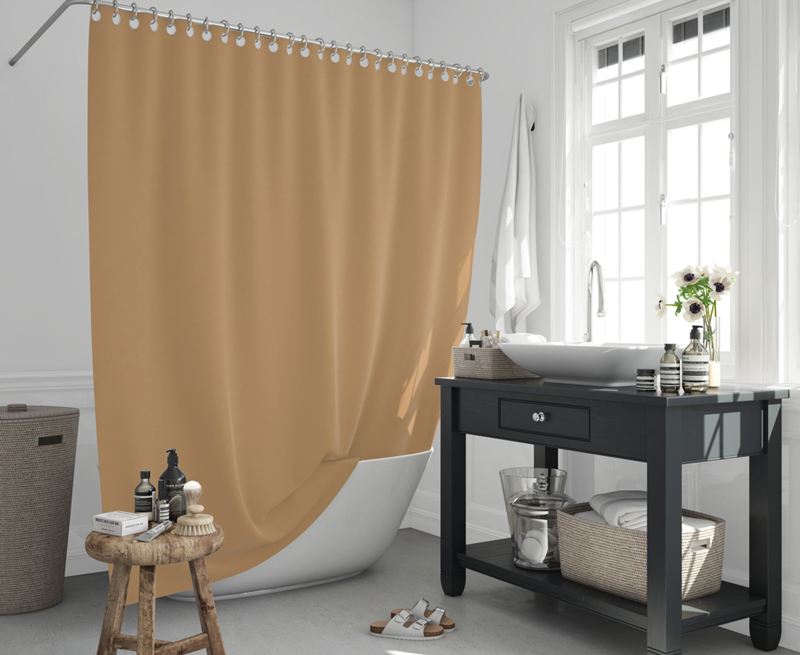 Max Home Κουρτίνα Μπάνιου 180X200cm Μπέζ 100% Polyester BTLJK010BEI