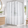 Kourtina Baniou 180x180cm PEVA Diafani me Metaxoti ufi MRShome