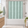 Kourtina Baniou 180x180cm PEVA Prasini me Petrini ufi MRShome