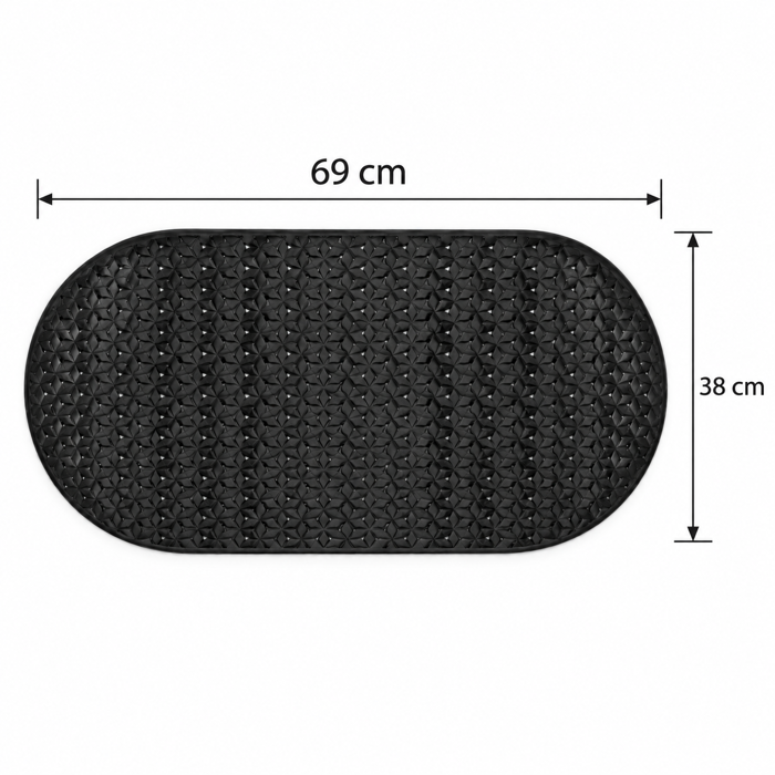 Antiolisthitiko Pataki Baniou Obal 38x69cm Mavro MRShome
